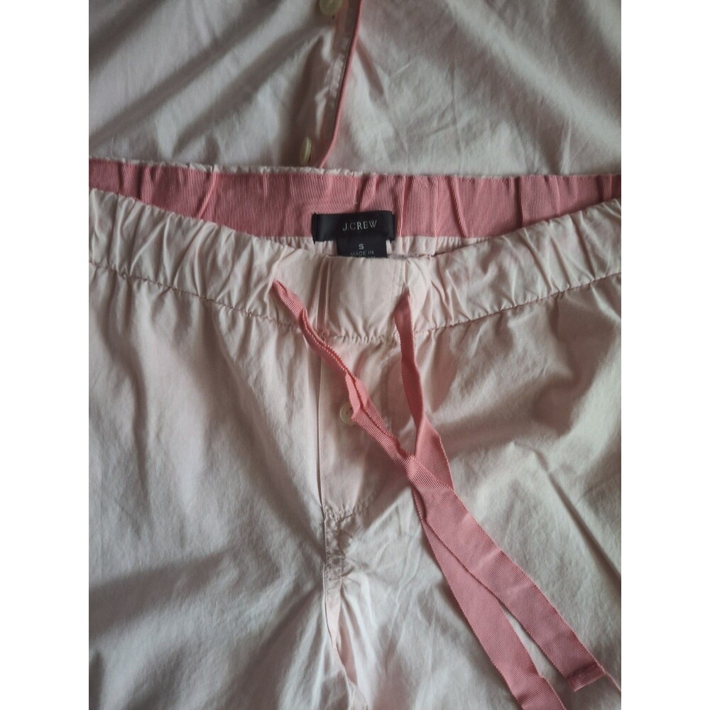 J.Crew Classic Pajama Set Size Small Soft Pink Cotton Short Sleeve Minimalist - Picture 6 of 8
